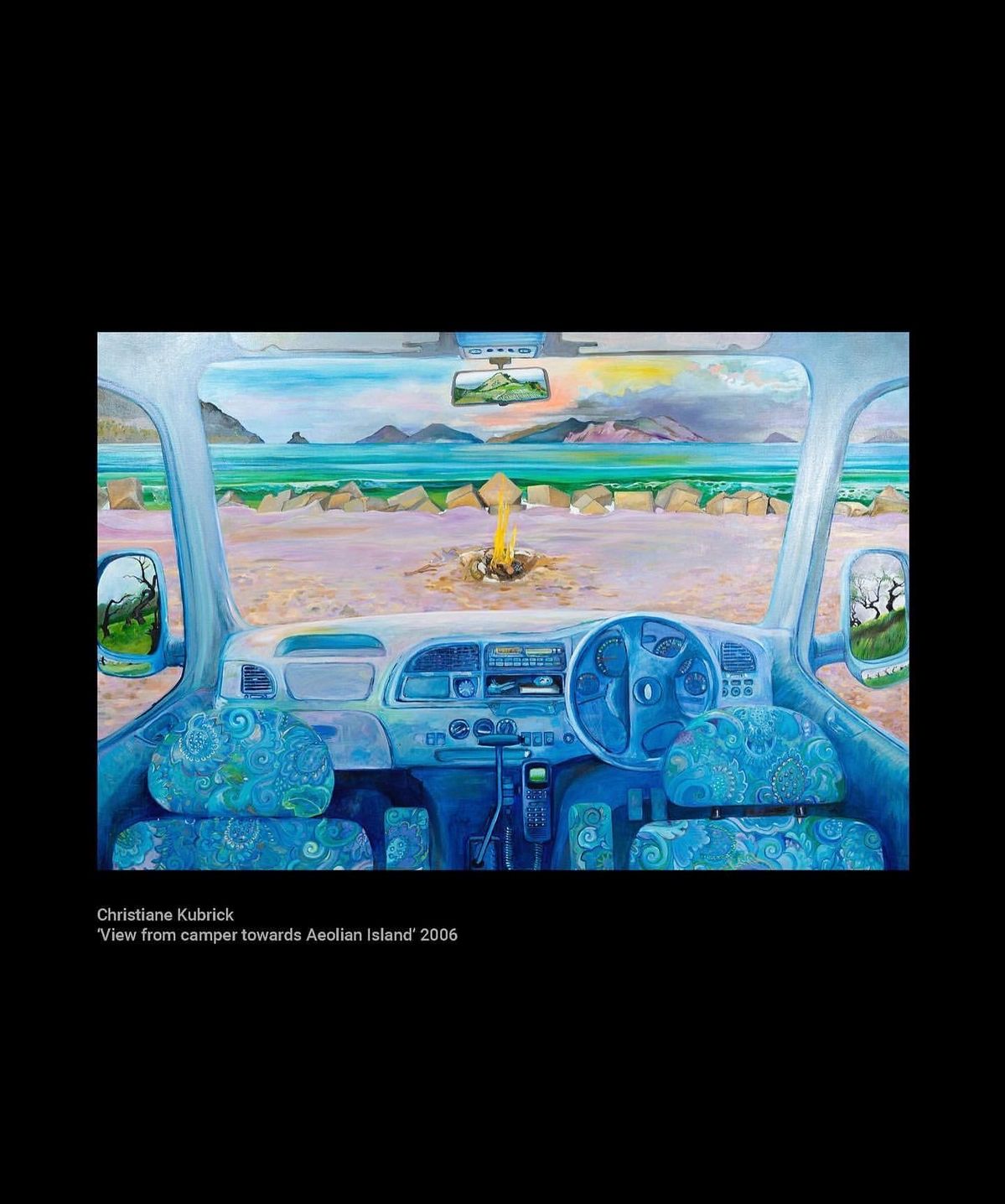 View from camper towards Aeolian Island 2006, Christiane Kubrick