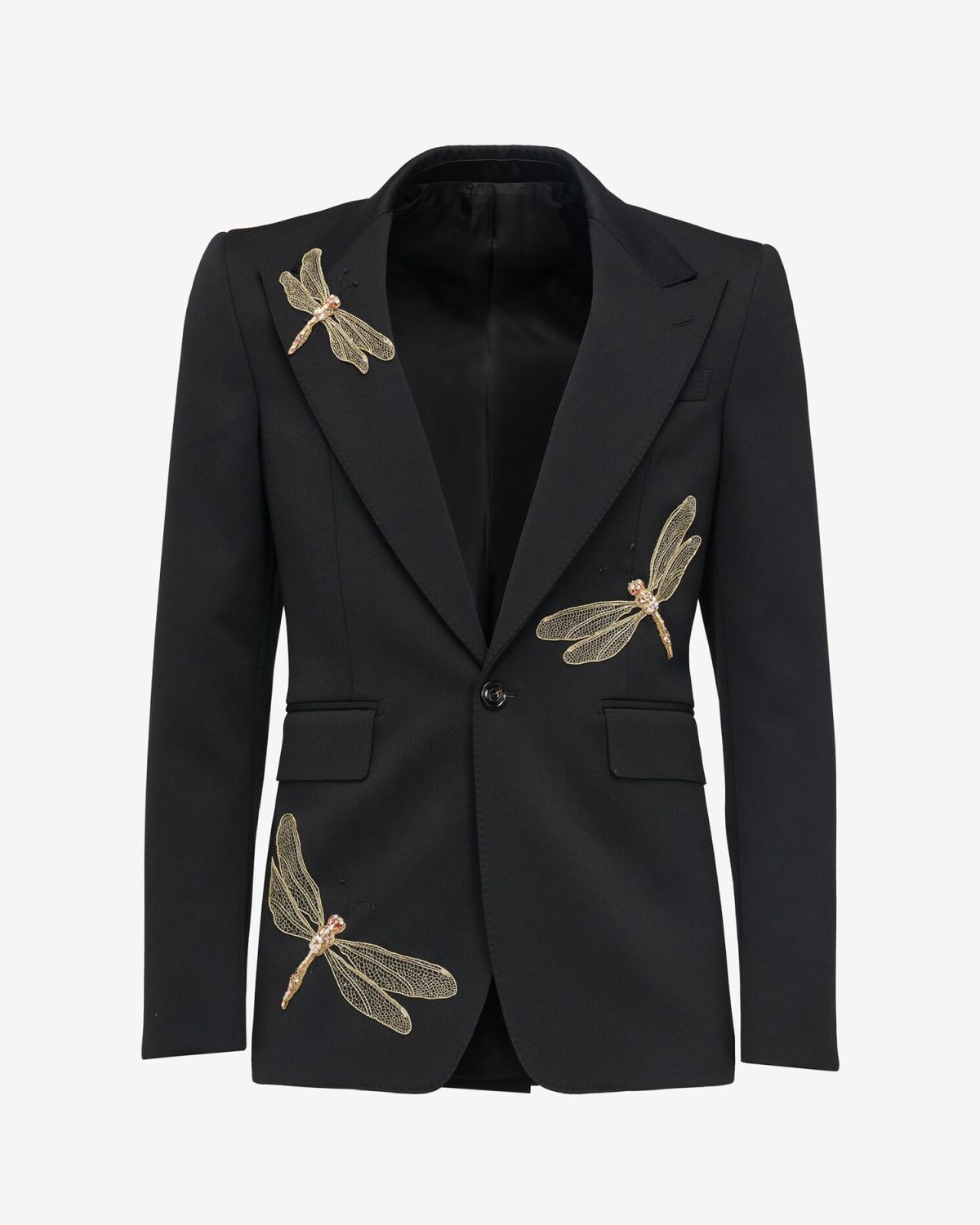 Alexander McQueen 드래곤플라 아플리케 싱글 브레스티드 재킷 9백 64만원