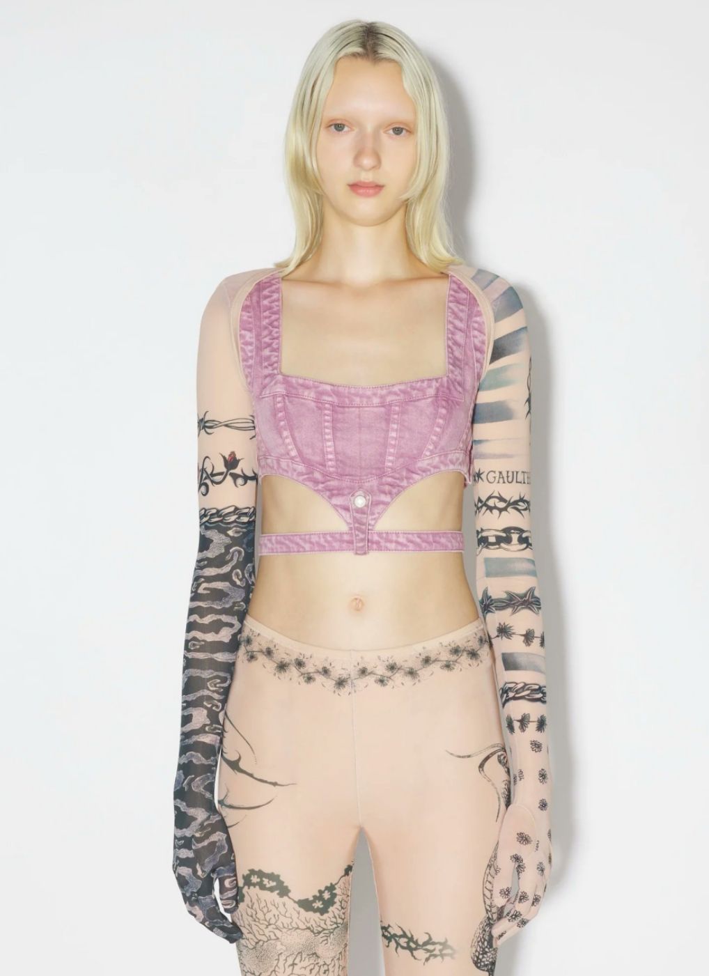 Jean Paul Gaultier 장 폴 고티에 THE NUDE TATTO SLEEVES, 330달러
