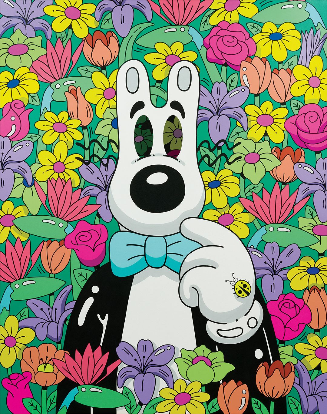 <Stop to Smell the Flowers No. 5>, 2023, Acrylic on canvas. © Steven Harrington Artworks LLC