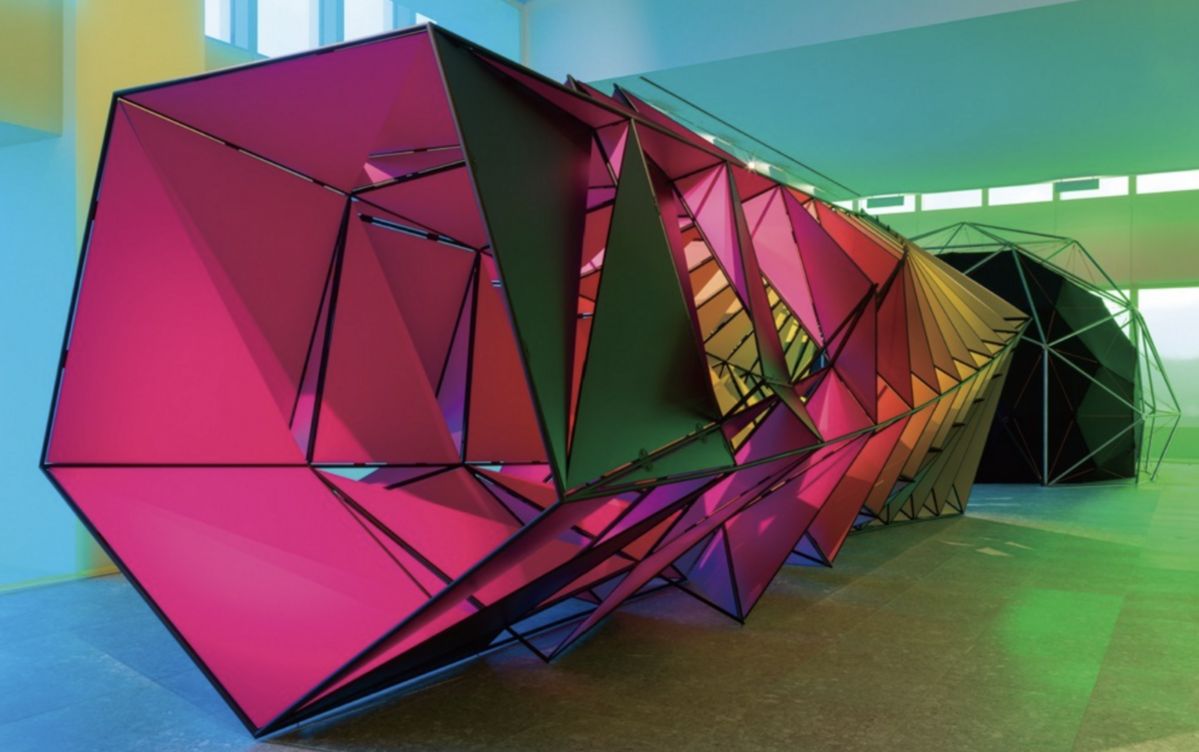 Olafur Eliasson, The living observatory, 2021, Revolving pentagonal starThe Art Space 193, Photo: Studio_kdkkdk ©2021 Olafur Eliasson 
