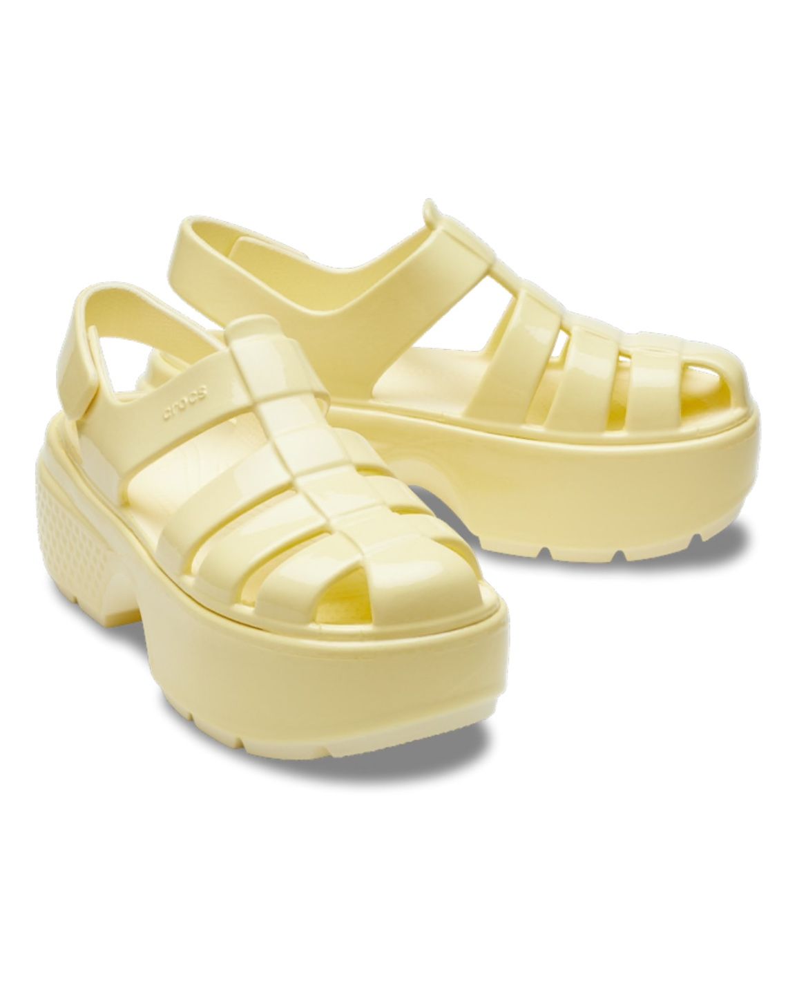 CROCS 스톰프 피셔맨 하이샤인 샌들 (버터크림) 11만 4천원