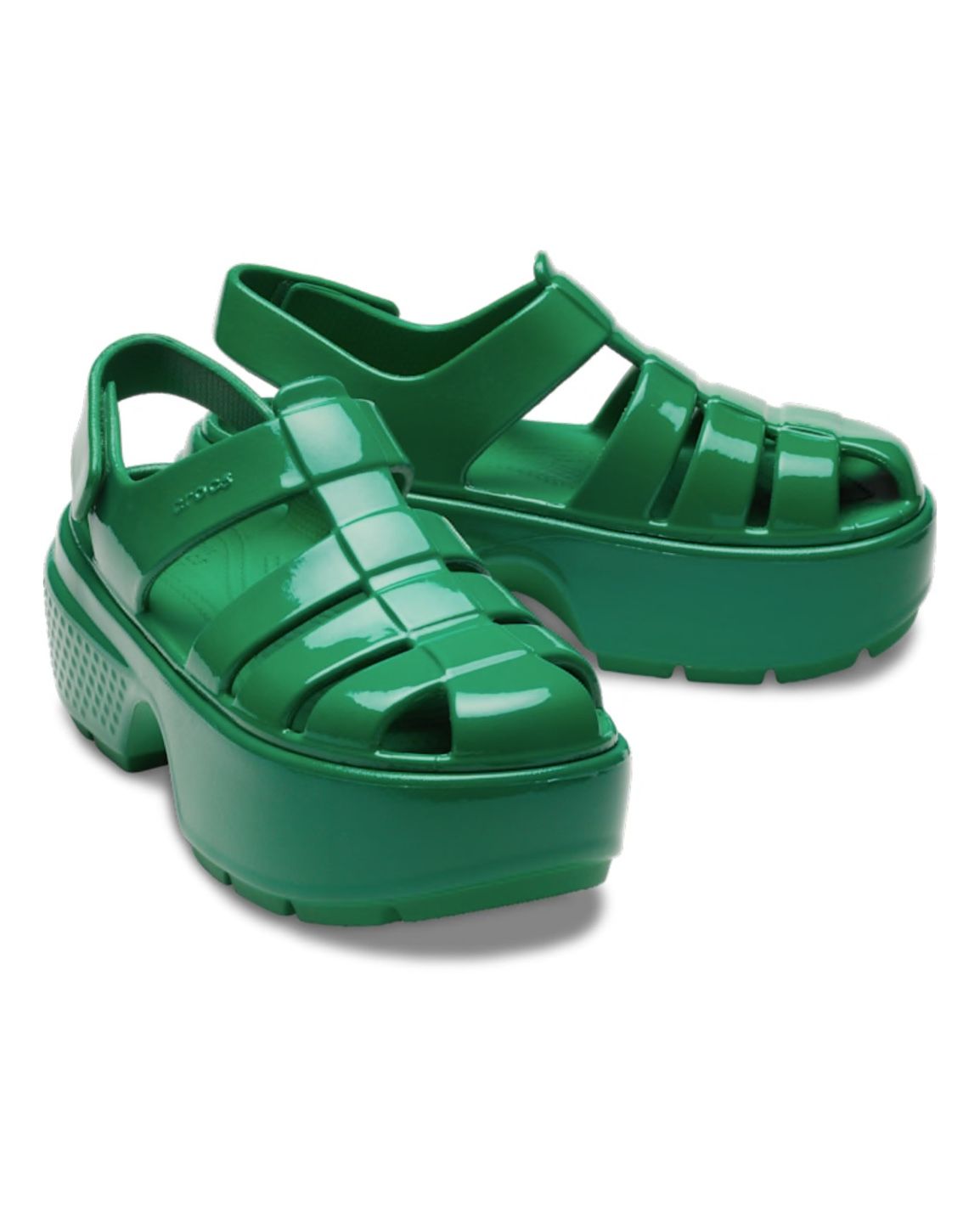CROCS 스톰프 피셔맨 하이샤인 샌들 (그린 아이비) 11만 4천원