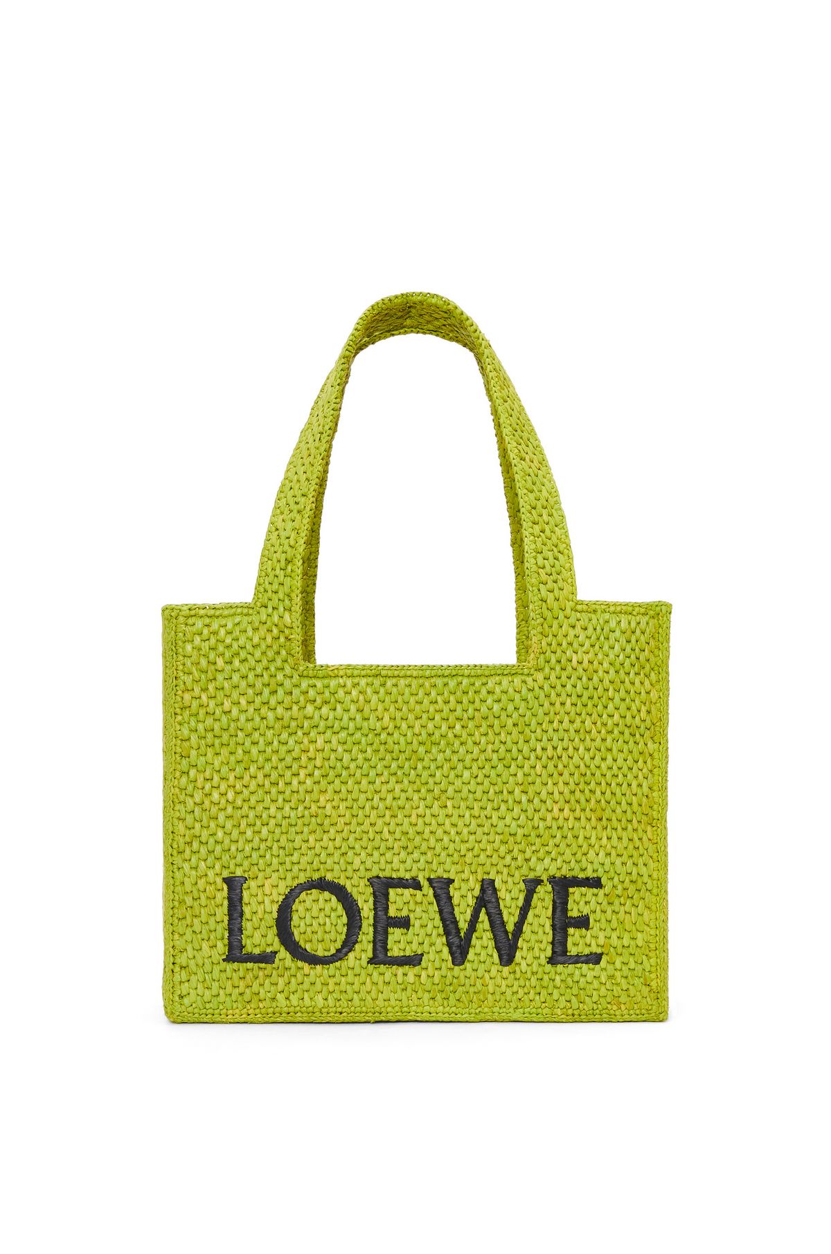 LOEWE 미디엄 로에베 폰트 토트 라피아, 메도우 그린, 2백 1십만원.