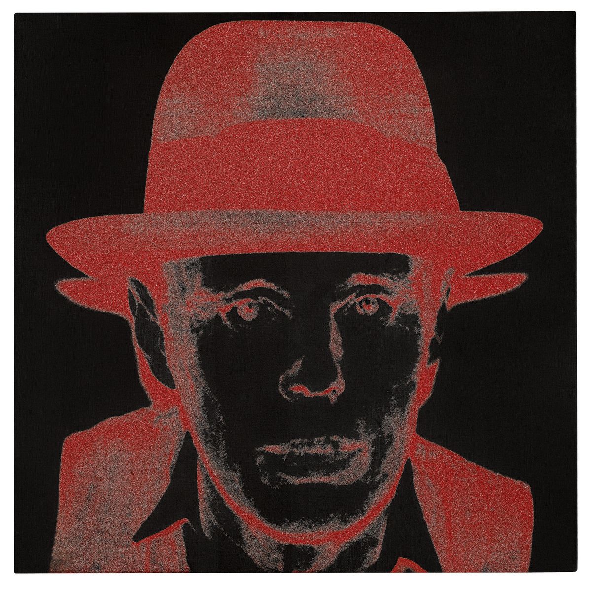 Joseph Beuys (Diamond Dust) 1980 캔버스에 다이아몬드 가루와 잉크 실크 스크린 101.6 x 101.6 cm (40 x 40 in)