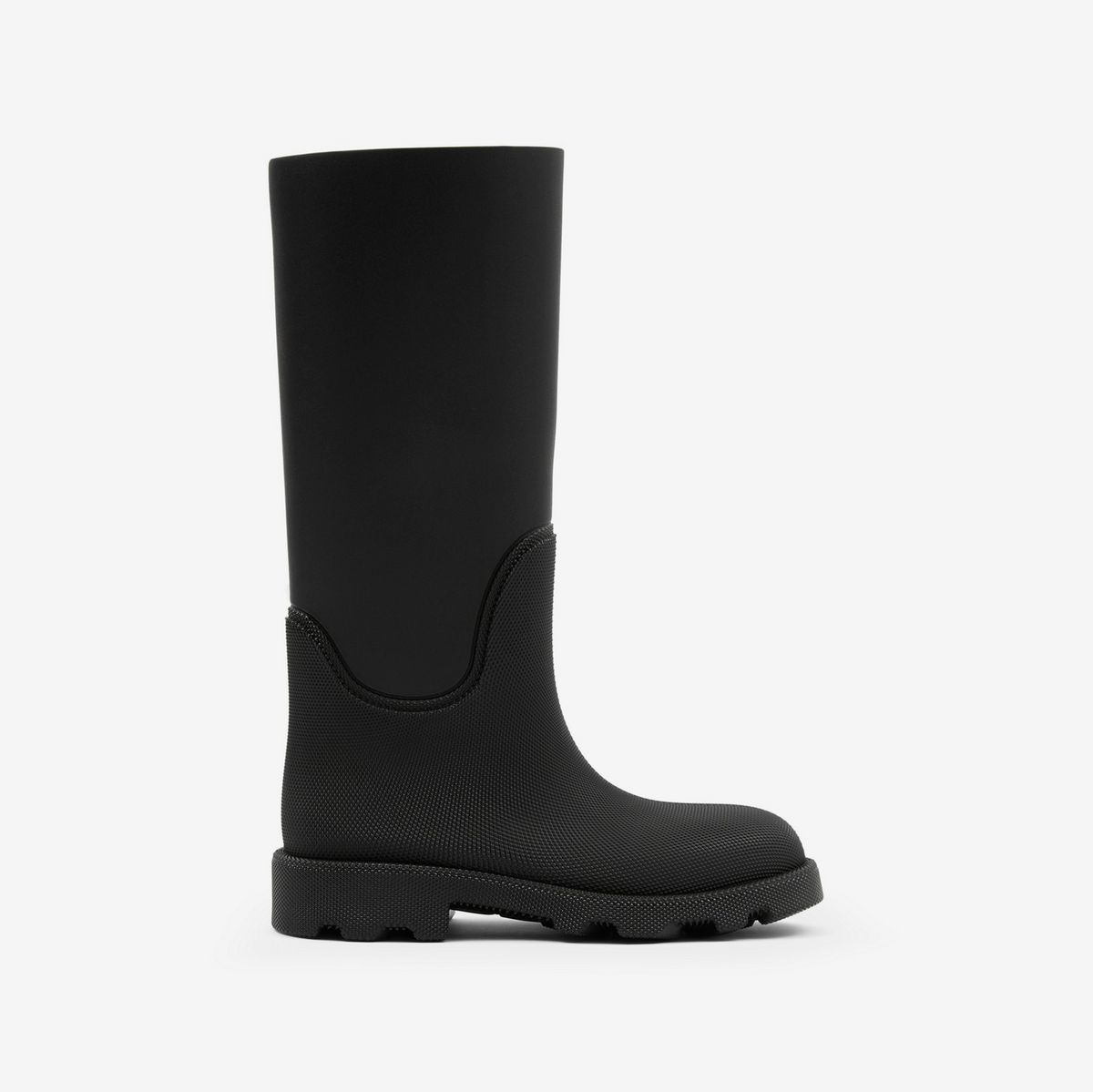 BURBERRY 러버 마쉬 하이 부츠 블랙