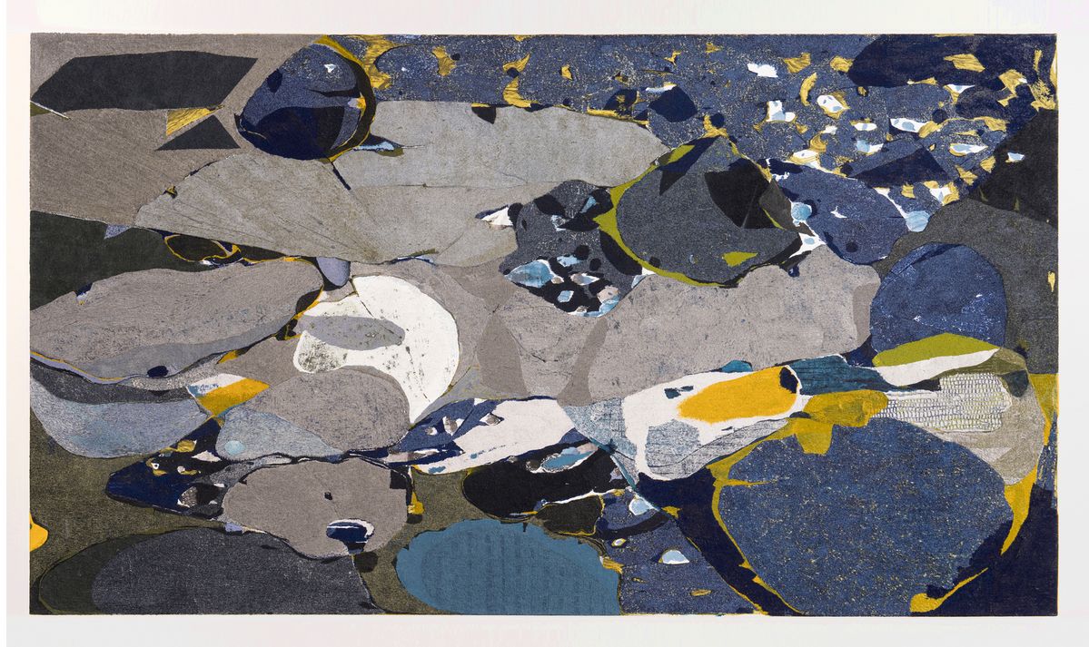 Ahnnlee Lee, Carnival Confetti, 2024. Mixed media on canvas, 112 x 195 cm.