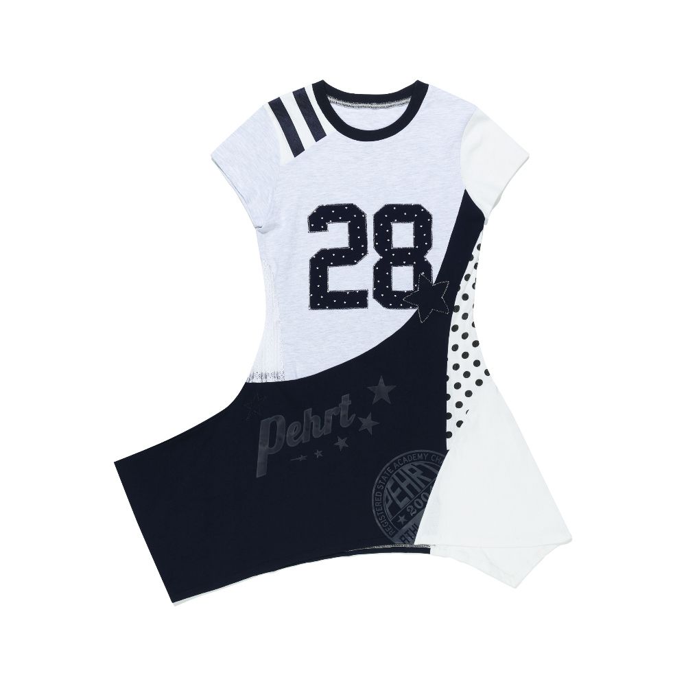 PEHRT 하이브리드 스포티 저지 드레스(네이비&그레이&화이트), 25만원