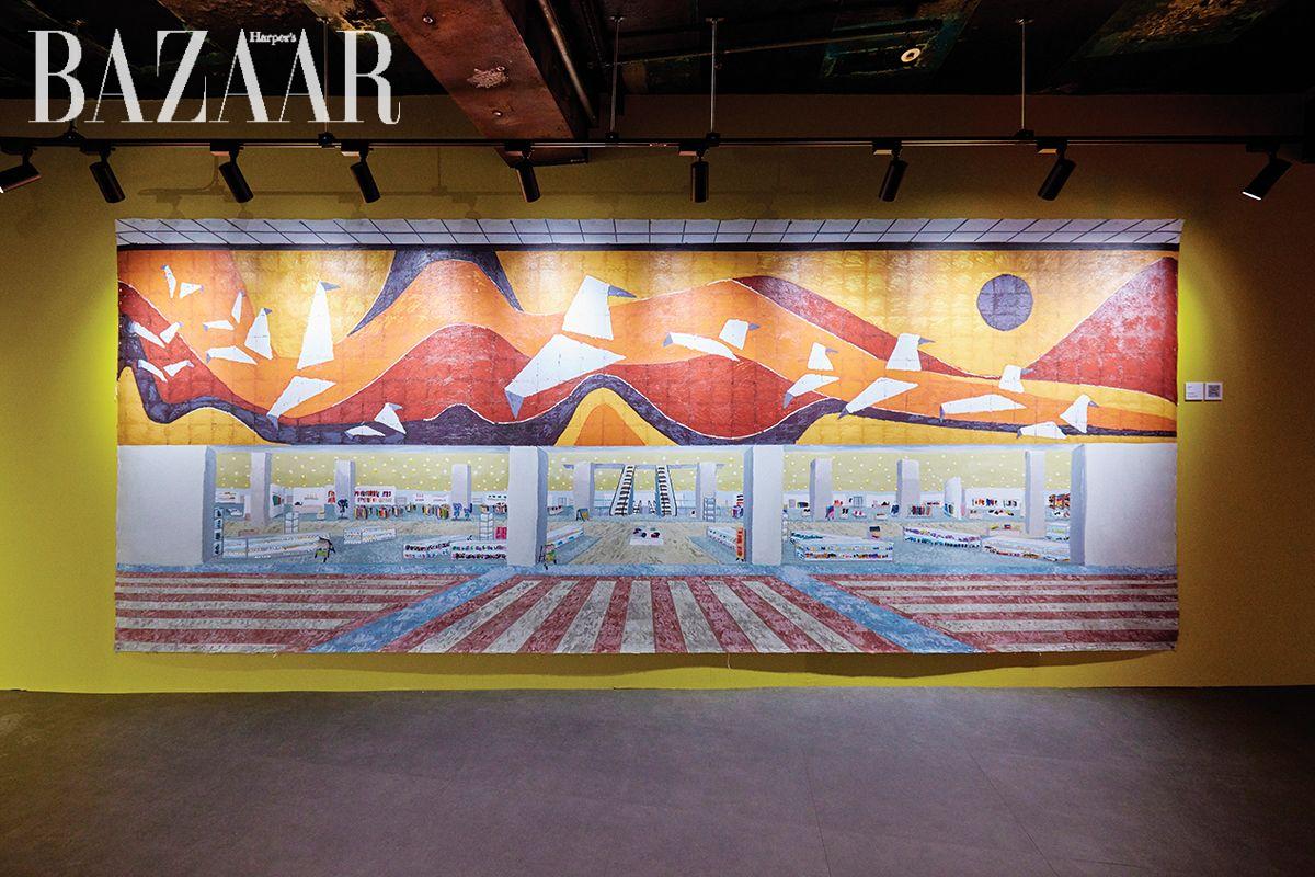 마뉴엘 솔라노(Manuel Solano), <Liverpool>, 2020, Painting-Acrylic on canvas, 200x496cm.