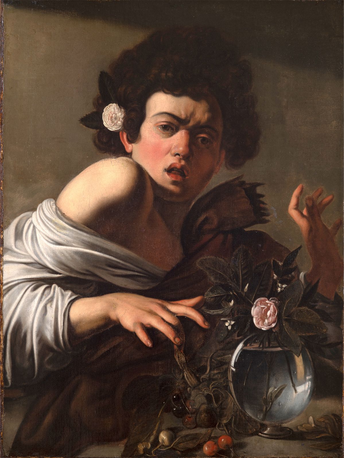 카라바조-도마뱀에게 물린 소년, Boy Bitten by a Lizard, 1595, 캔버스에 유채, 65.5x50cm, 개인소장