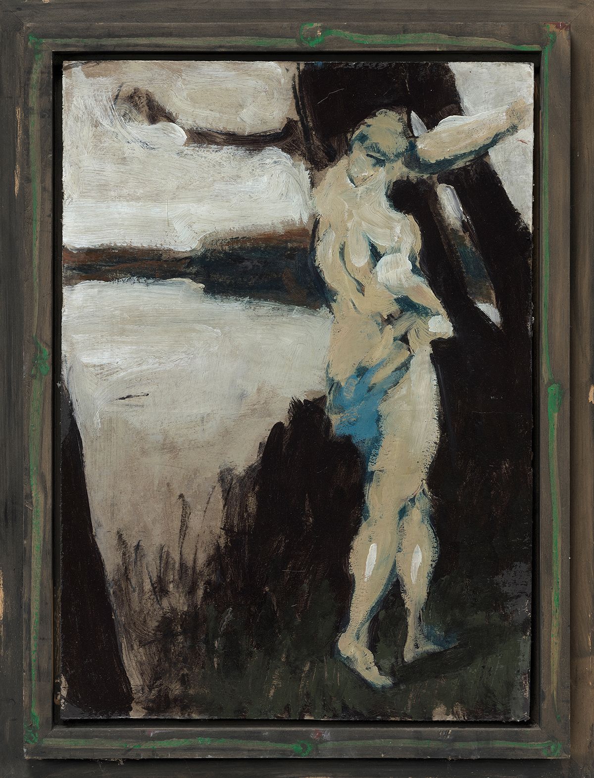 Markus Lüpertz, <Night>, 2020, Mixed media on board in artist’s frame, 70x50cm. © Markus Lüpertz. Courtesy Michael Werner Gallery / VG Bild-Kunst, Bonn - SACK, Seoul, 2024.