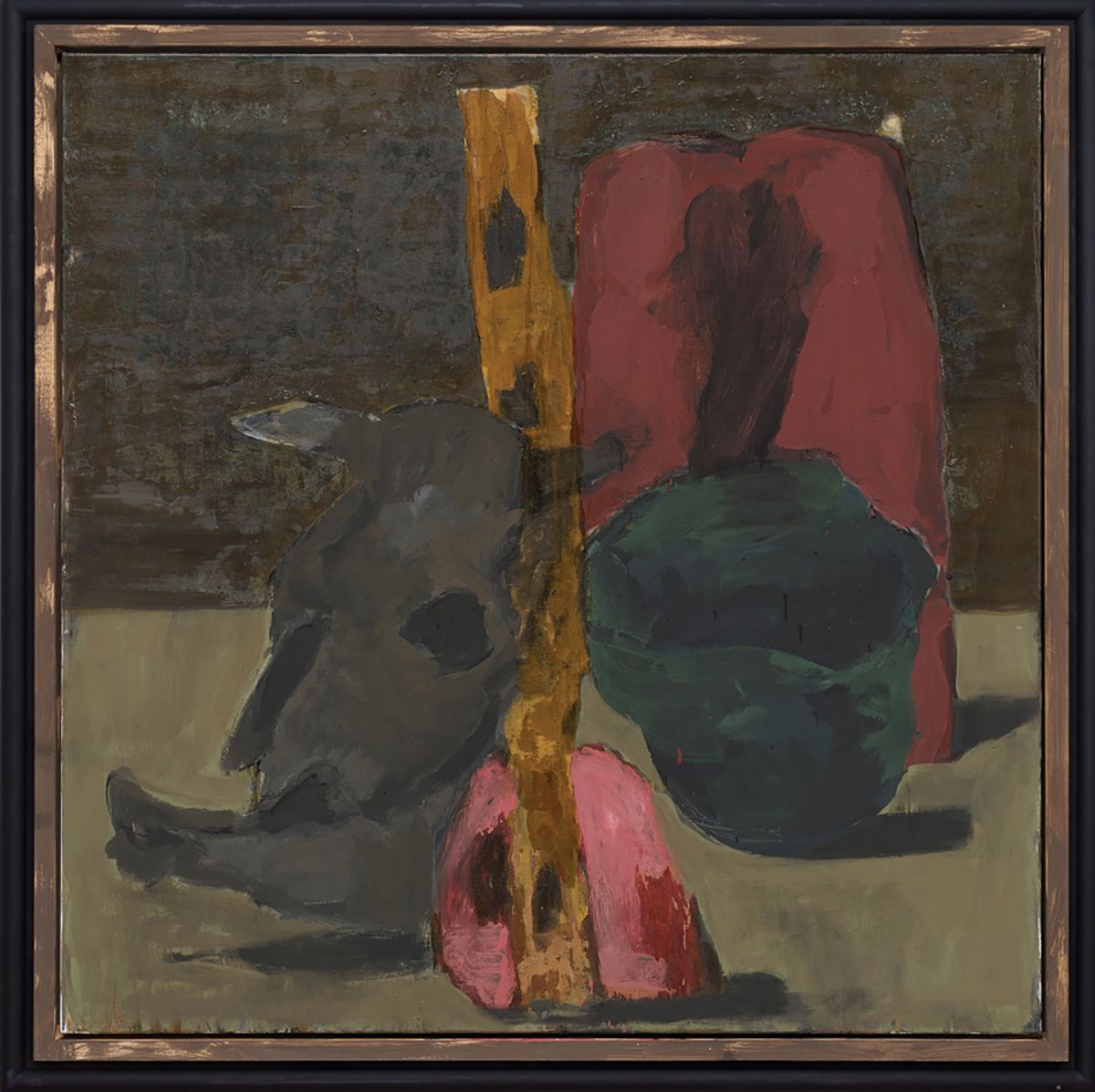 Markus Lüpertz, <The Seven Deadly Sins and Three Questions (Pride)>, 2021, Mixed media on canvas in artist’s frame, 150x150cm. © Markus Lüpertz. Courtesy Michael Werner Gallery / VG Bild-Kunst, Bonn - SACK, Seoul, 2024.