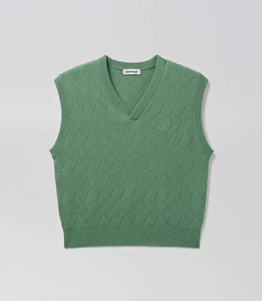 NONYMOUSAA Wool-Cash Jacquard Vest, 21만8천원.