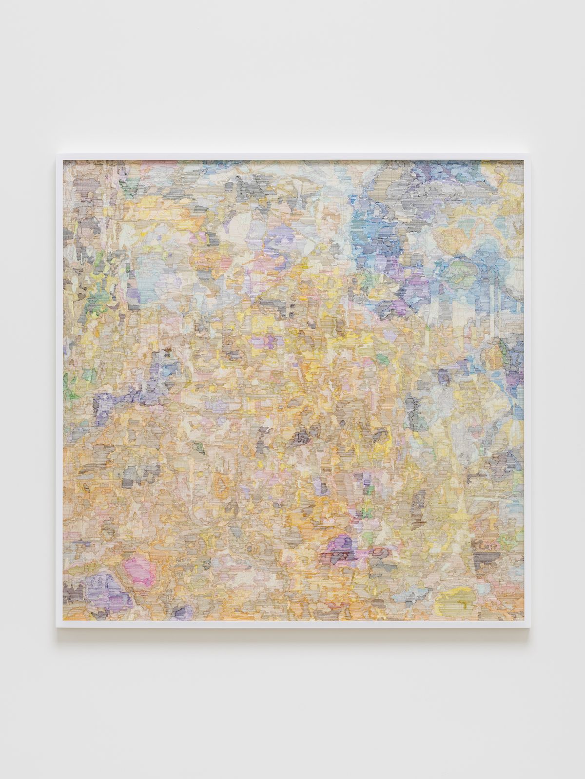 Jorge Pardo Untitled 2024 Acrylic marker and laser pen on paper 120x120cm Courtesy of artist & PKM Gallery.