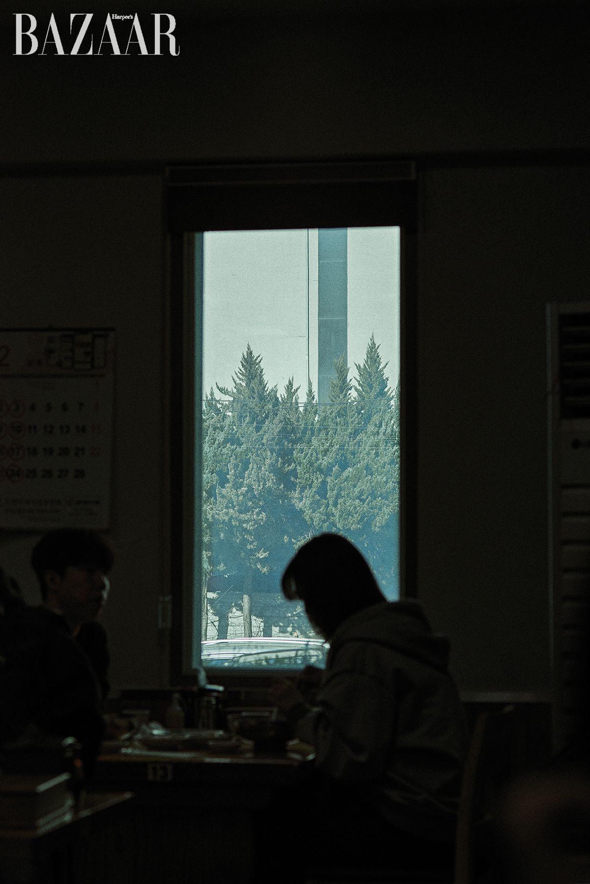 의정부 평양면옥 창밖 풍경.