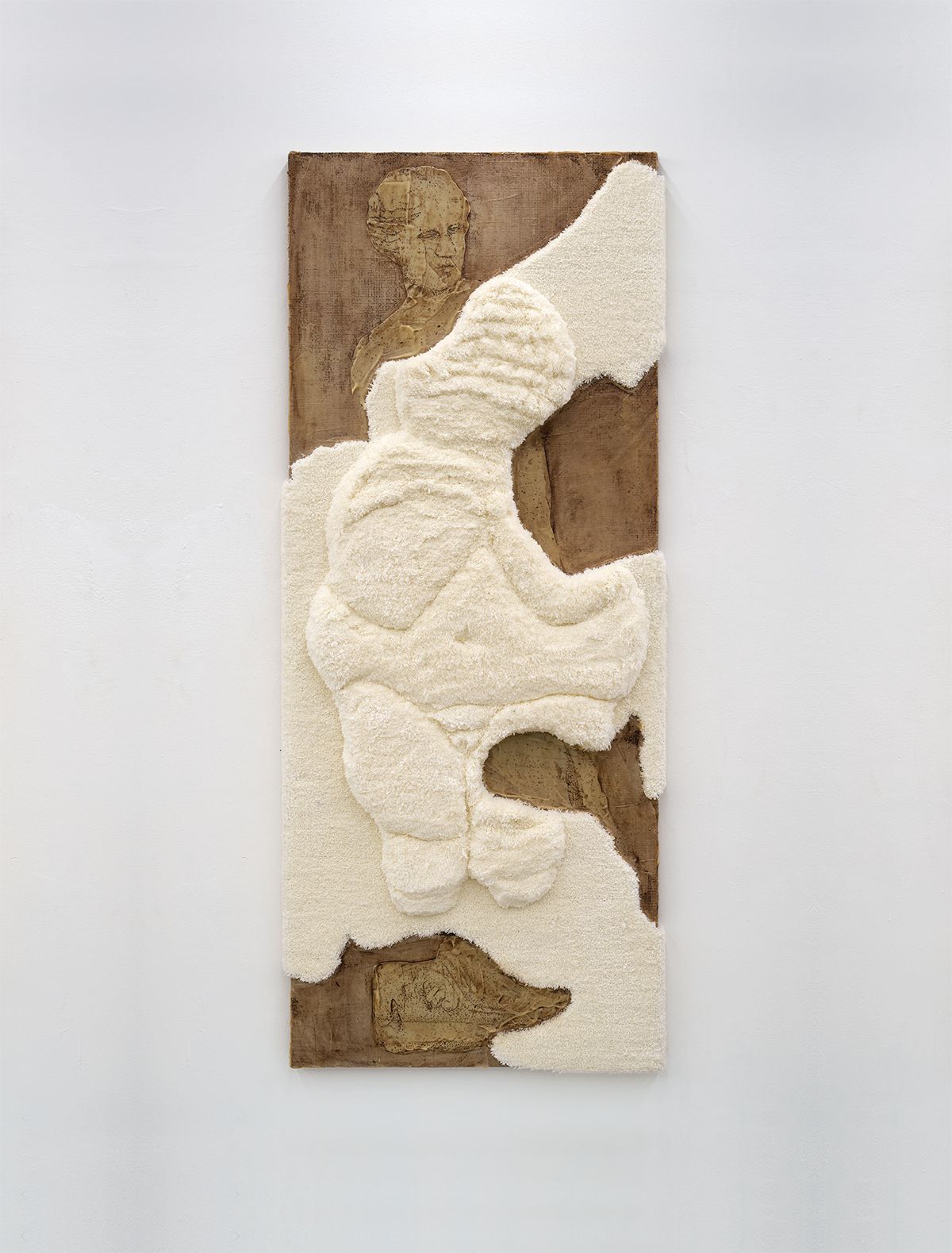 <VD No.10>, 2024, Acrylic yarn, acrylic, latex, jute cloth on panel, 162x65cm.