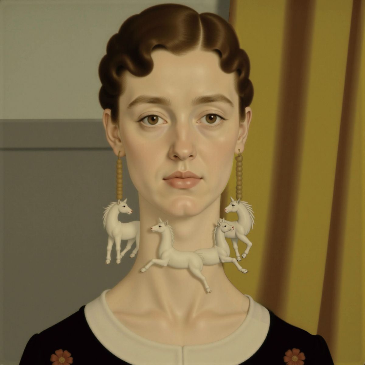 <Ears to the Wild>, 2025, Oil on canvas, 50x50cm.