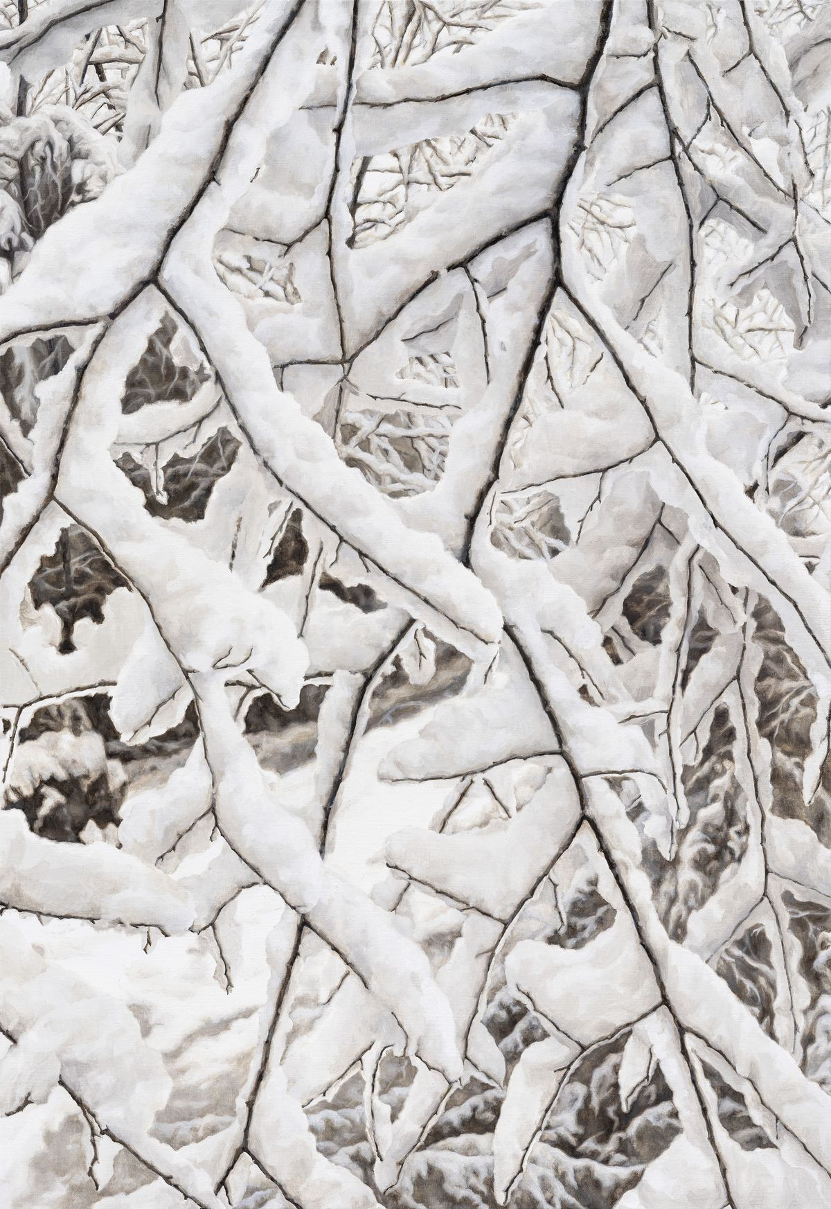 문경원 ,<소프트 커튼_화이트 III>, 2025, 캔버스에 유채, 117 x 80 cm. Courtesy of the artist and Gallery Hyundai 갤러리현대 제공.