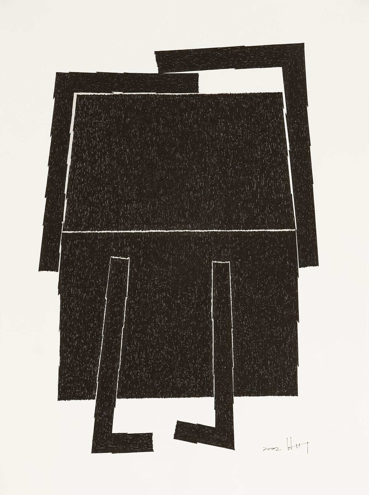 UM Tai-Jung, 공간의 존재 Presence of Space, 2002, Ink on paper, 76x57cm