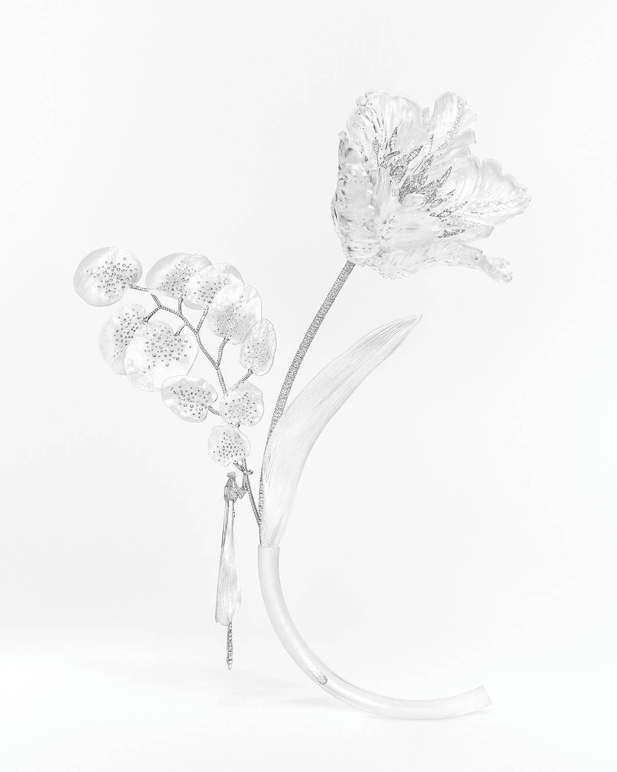 Composition N°6 튤립, 유칼립투스, 잠자리.