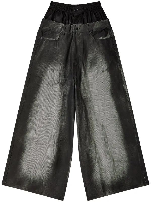 멜리타 바우마이스터 distressed-finish wide-leg jeans, 가격 미정