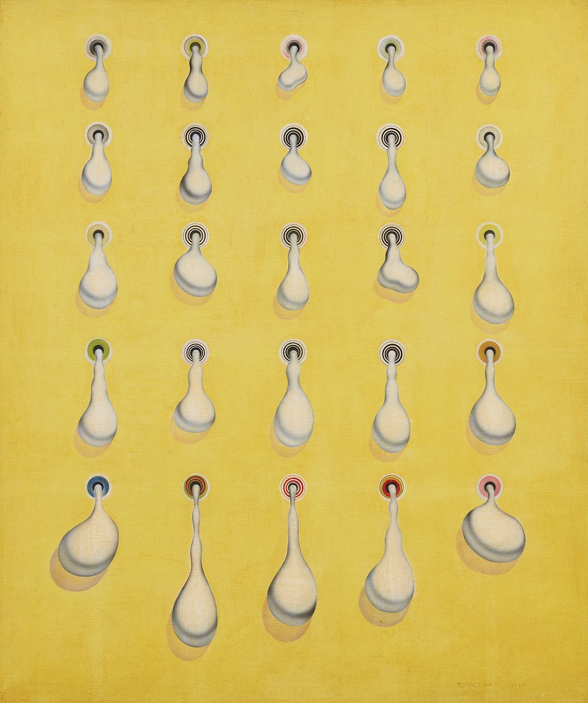 김창열, <현상>, 1971, 캔버스에 유화물감, 161x135cm. 국립현대미술관 소장.