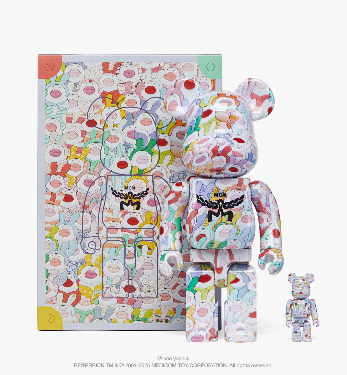 감각적인 비주얼이 돋보이는 켄 야시키의 베어브릭 작품, MCM X BE@RBRICK ken yashiki 100% & 400% 세트