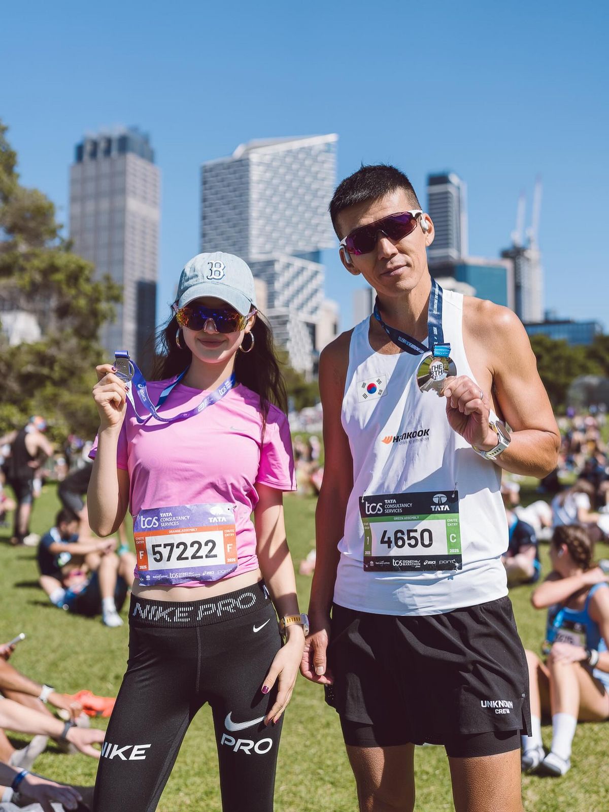 션과 함께 '2025 TCS 시드니 마라톤' 10km 코스에 참가한 다니엘