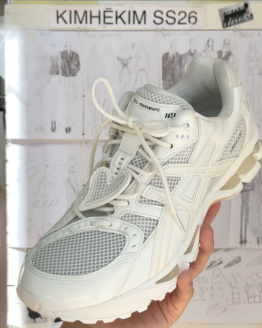 KIMHEKIM X ASICS SportStyle 젤 님버스 10.1, 화이트