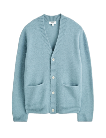 브러쉬드 울 브이넥 가디건