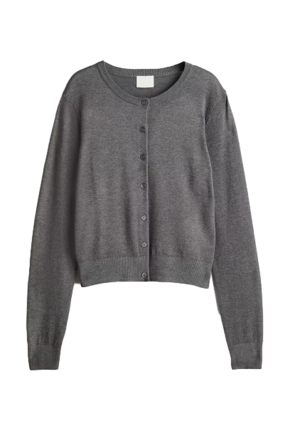 파인 니트 가디건