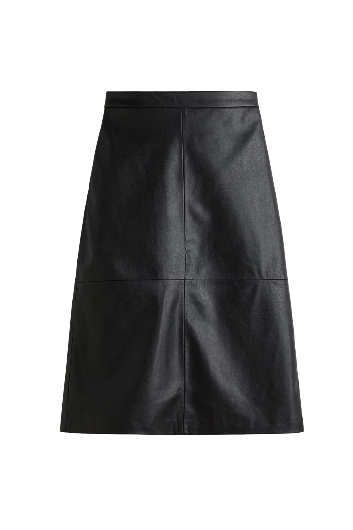 미디 스커트 블랙