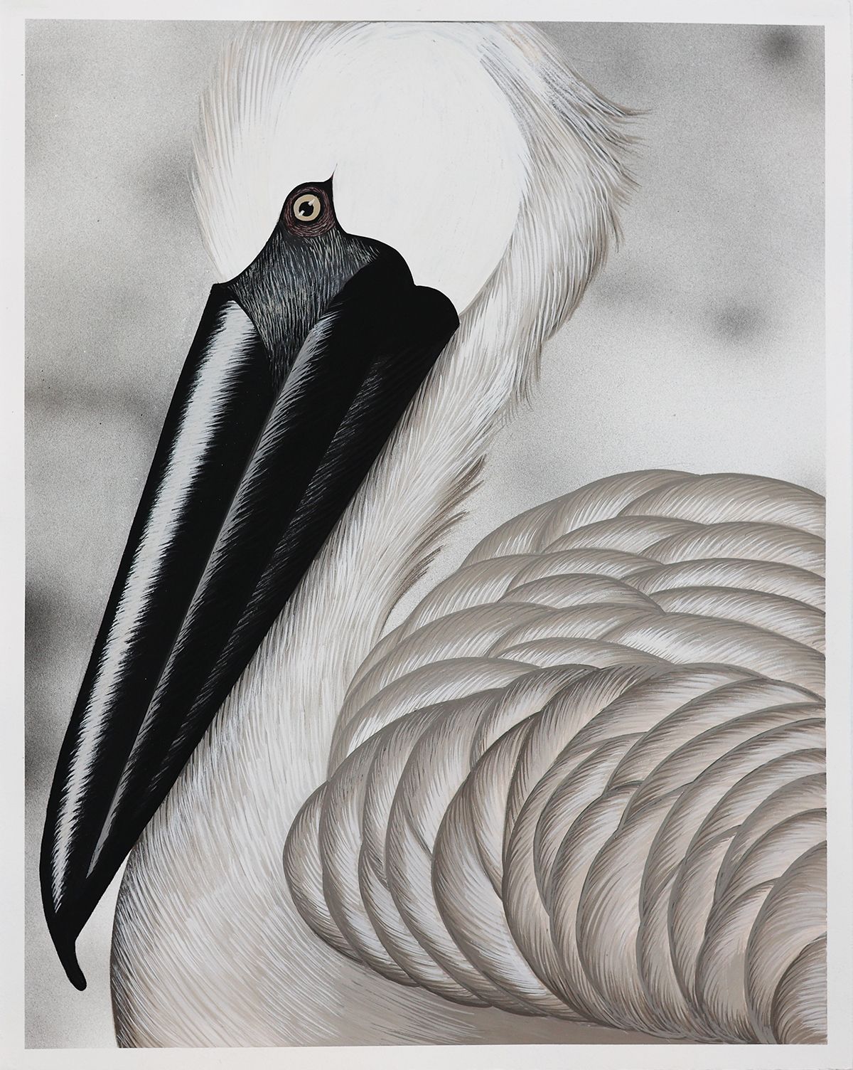 Julie Curtiss, <Pelican>, 2024, Gouache on paper, 48.3x38.4cm | 19x15 1/8 in. ⓒ Julie Curtiss 화이트 큐브 제공