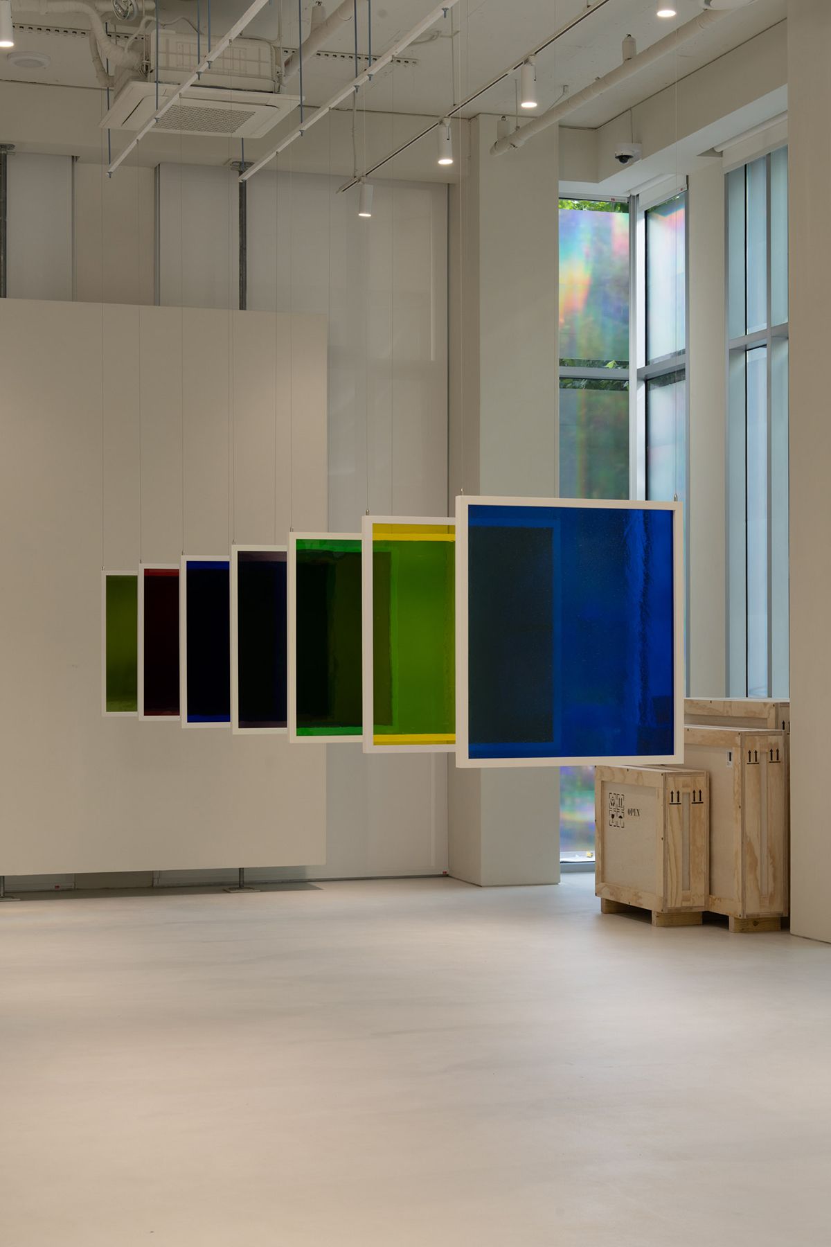 <Meta PaintingㅡSeven Colors>, 2025, Glass. Courtesy of Studio Kimsooja. Photo: Kyuho Shim