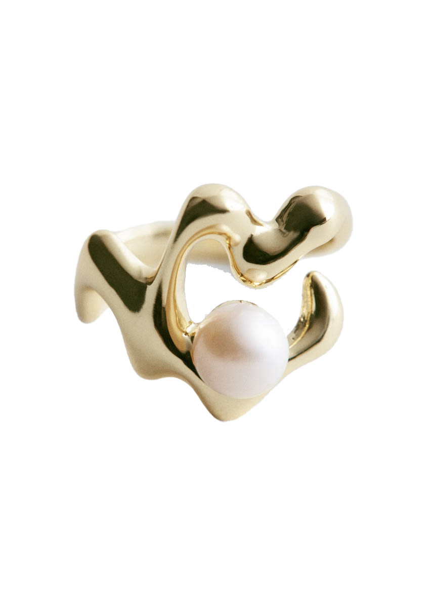 프레시워터 펄 링 골드