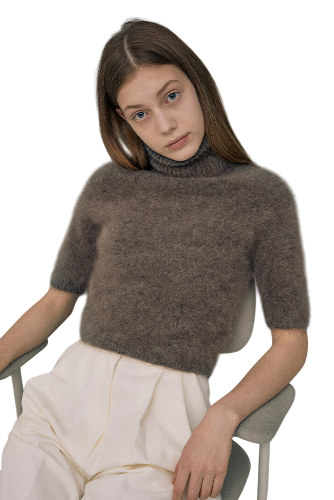 모헤어 터틀넥 니트