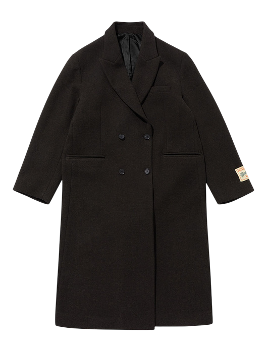 울 롱 더블 코트