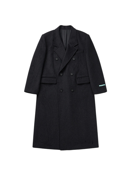 오버사이즈 더블 롱 코트