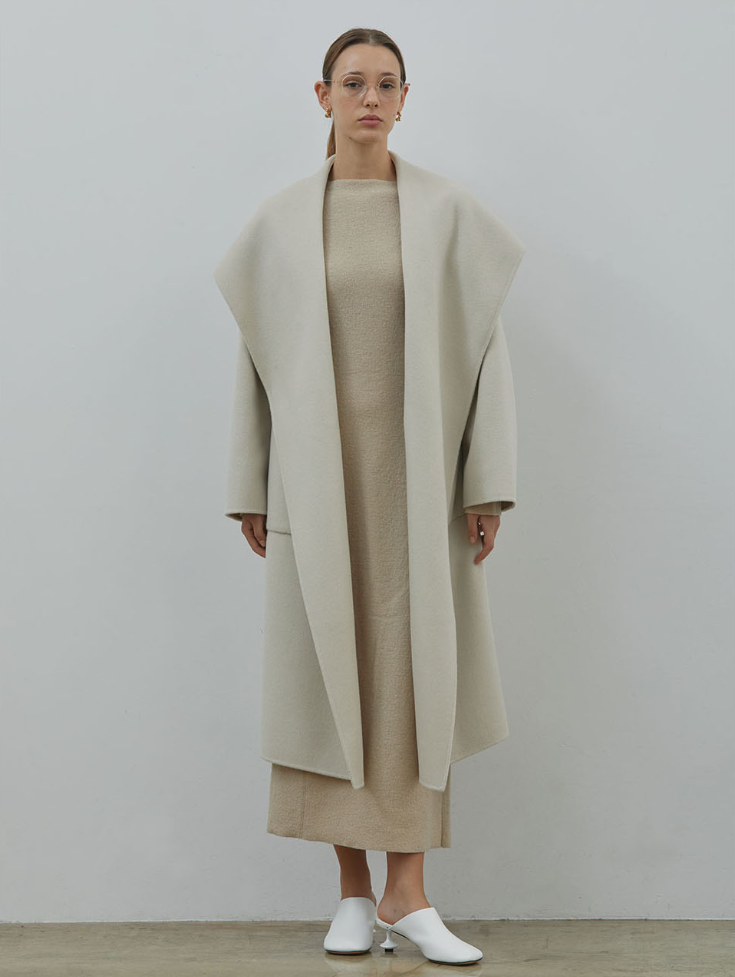 오프레 하퍼 숄 칼라 코트