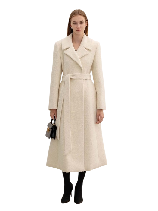 하모니 벨티드 플레어 롱 코트