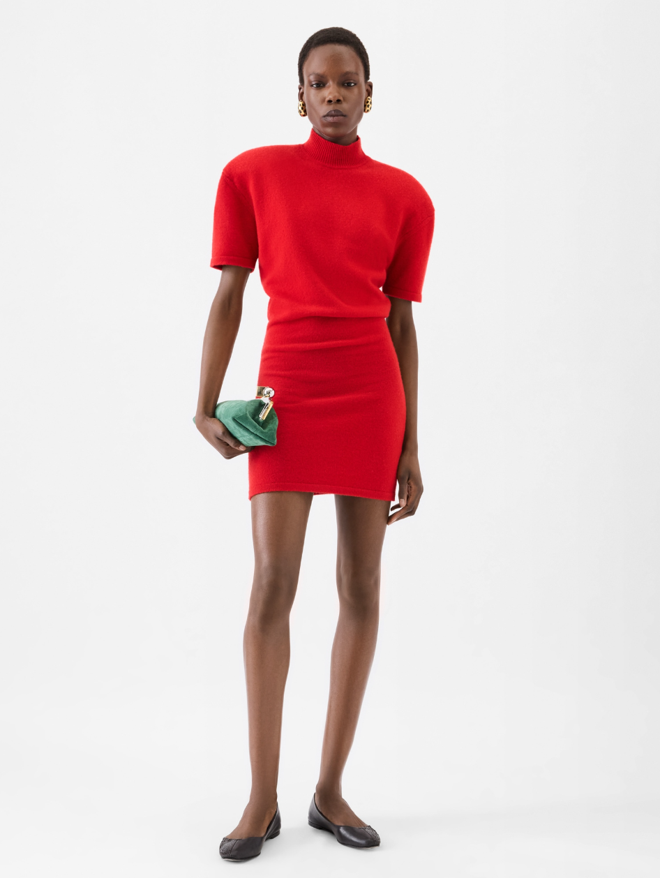 알렉산더 맥퀸 울 캐시미어 케이블 니트 미니 드레스 257만원