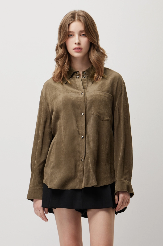 시슬리 리치 코듀로이 끈 셔츠 29만 8천원대