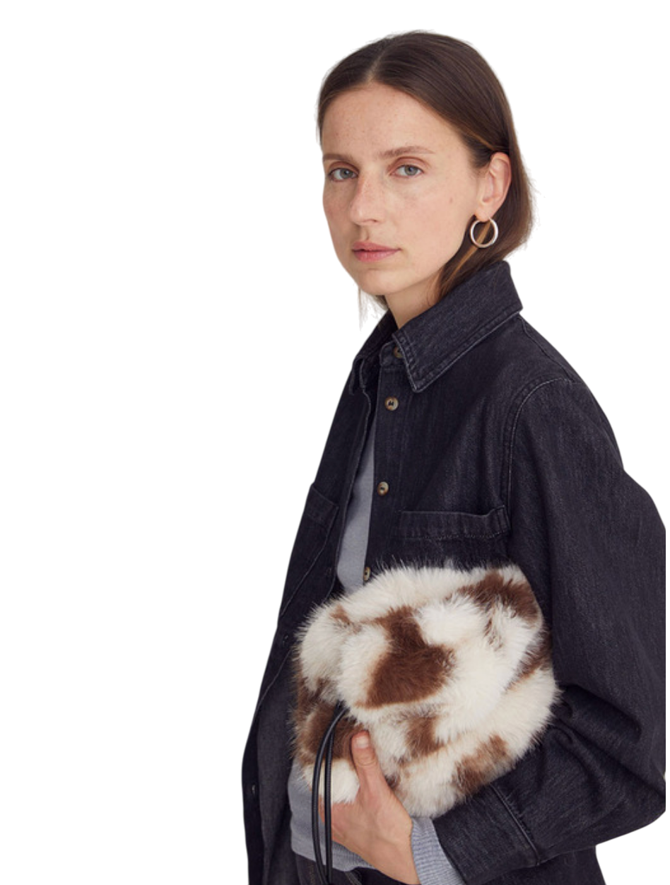 Adjustable Drawstring Fur Bags