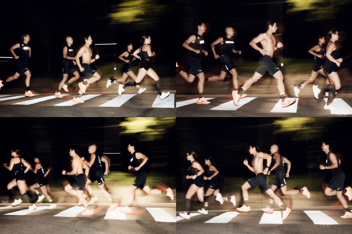 러닝 크루 '88서울' 멤버들이 남산 인근을 뛰는 광경.