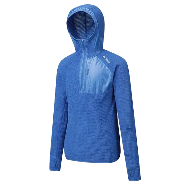 공용 폴라텍 알파 핑거홀 후드 티셔츠