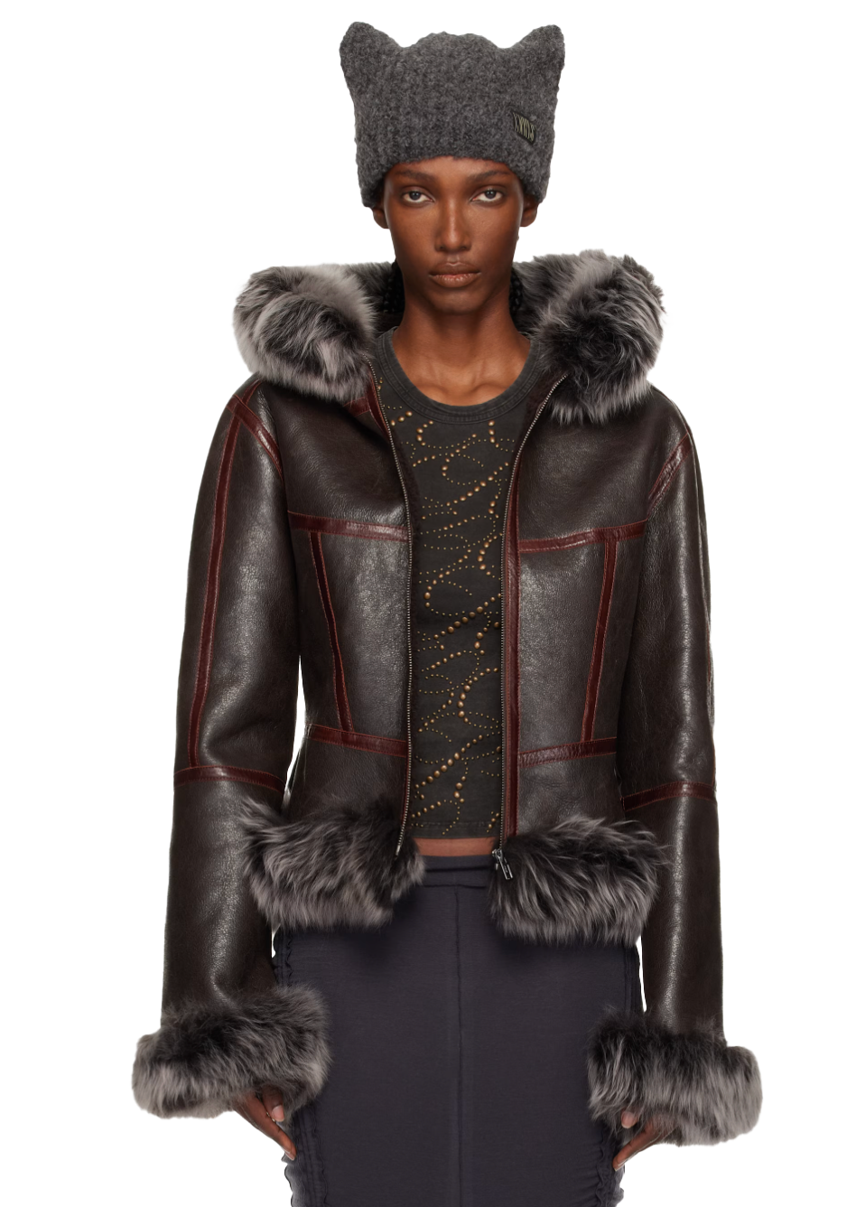 브라운 코코 시어링 재킷