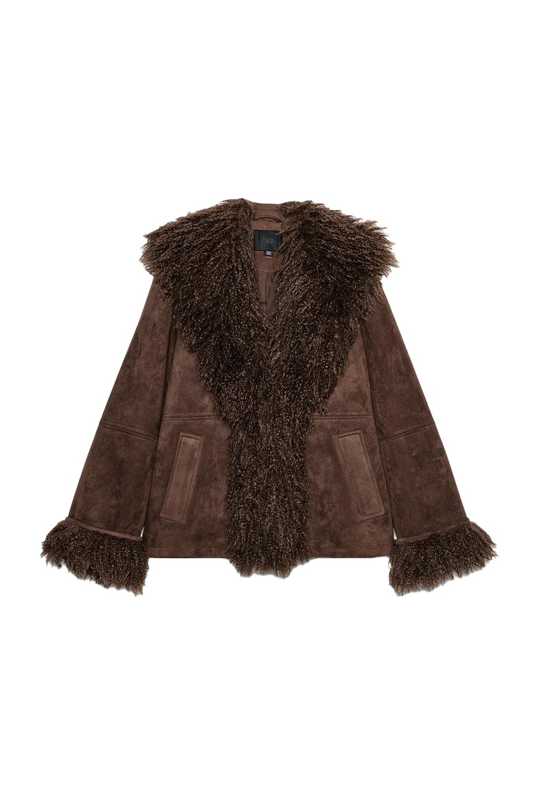 페이크 퍼 더블 페이스드 점퍼