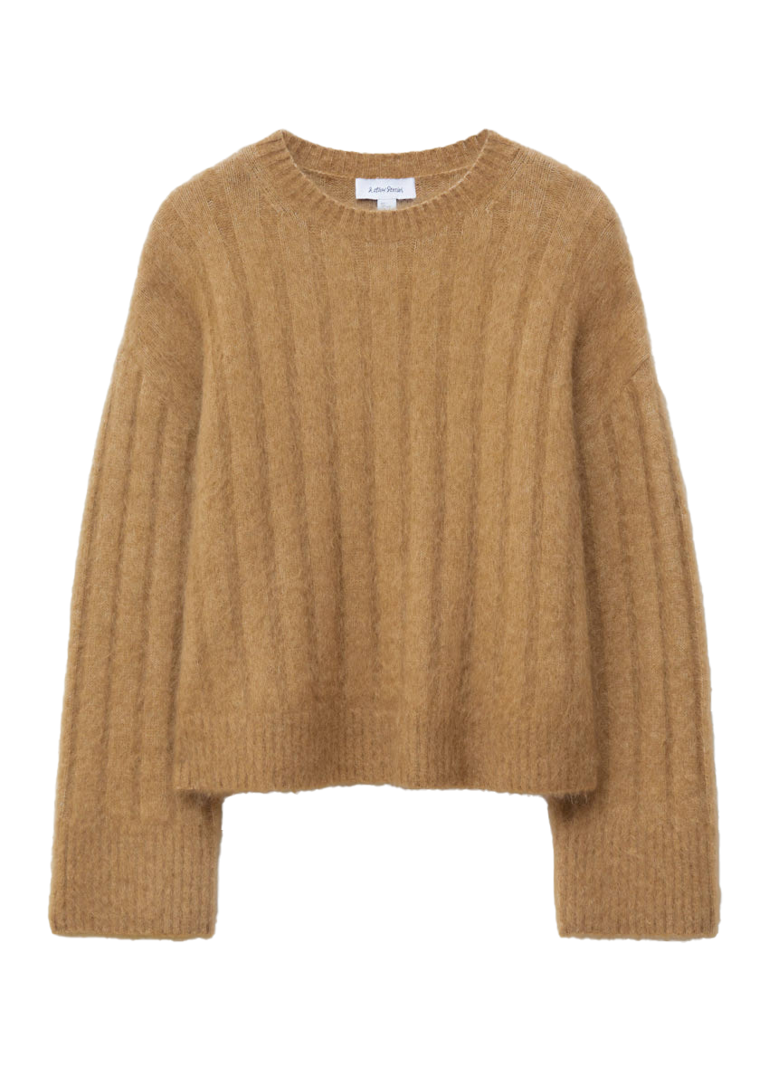 모헤어 블렌드 립 니트 스웨터