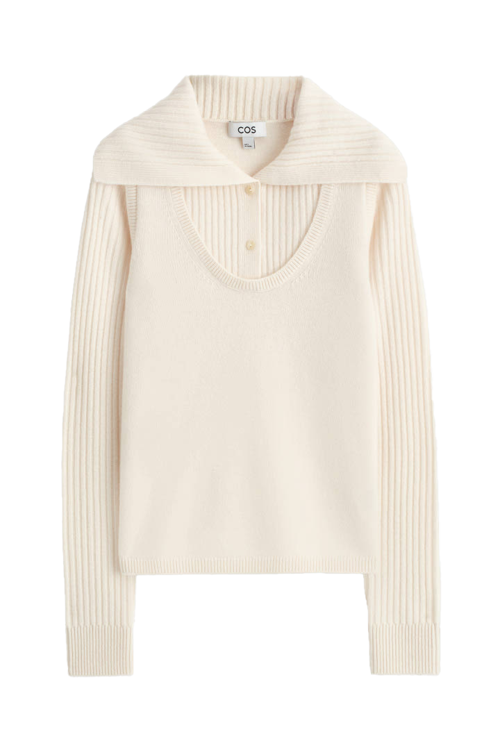 레이어드 메리노 울 스웨터