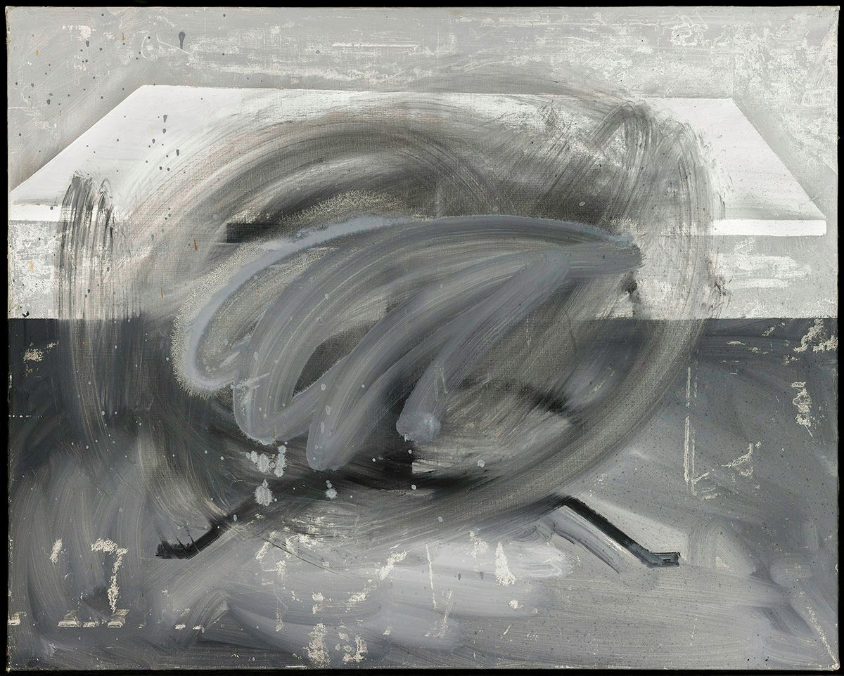 Gerhard Richter, <Tisch [Table]>, 1962 (CR 1), Oil on canvas, 90x113cm, Private collection. ⓒ Gerhard Richter 2025 (18102025), Photography ⓒ Jennifer Bornstein